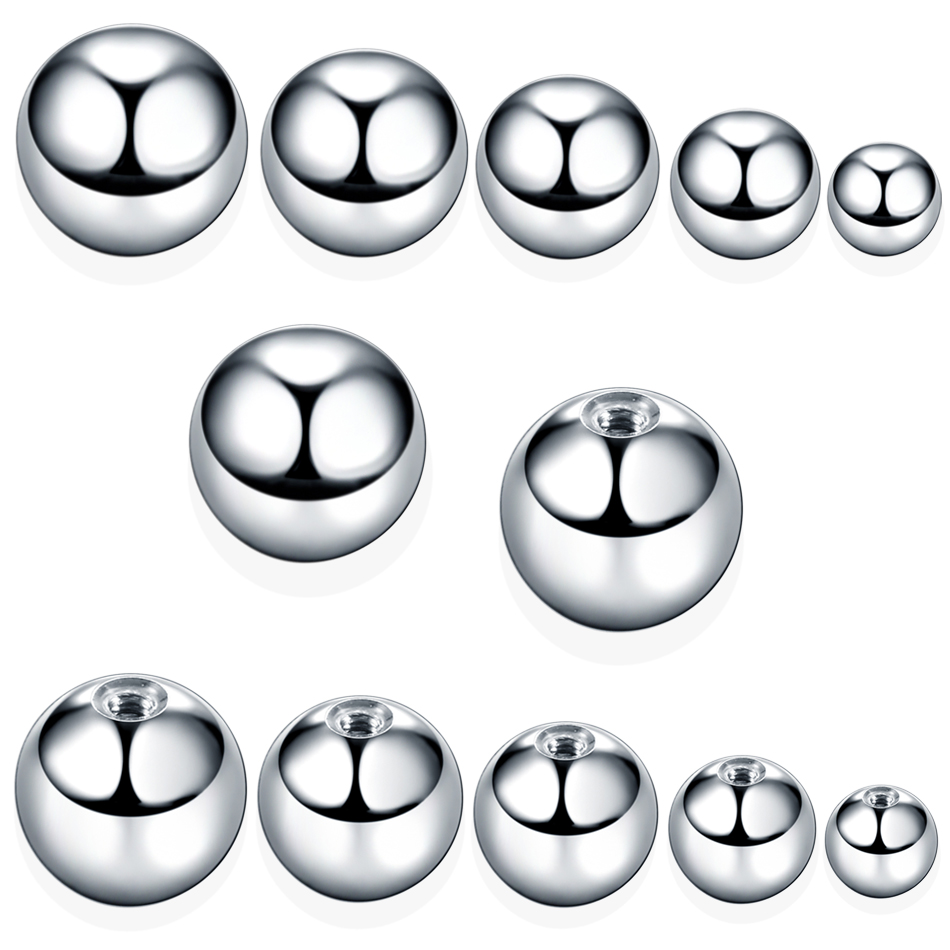 Body Jewelry Nipple Rings - 100pcs/lot 16G 14G Steel Screw Balls