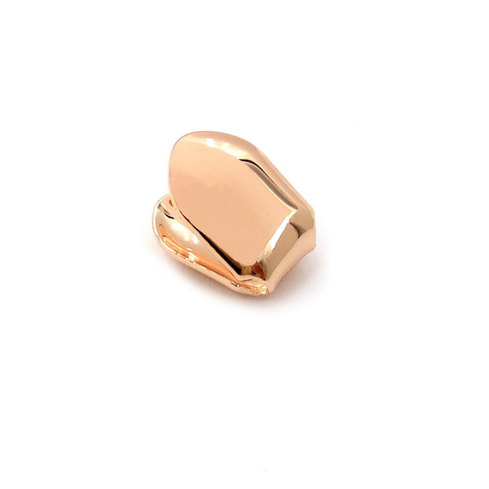 Body Jewelry Videos - 2Pcs Golden Teeth Braces Fine Brass