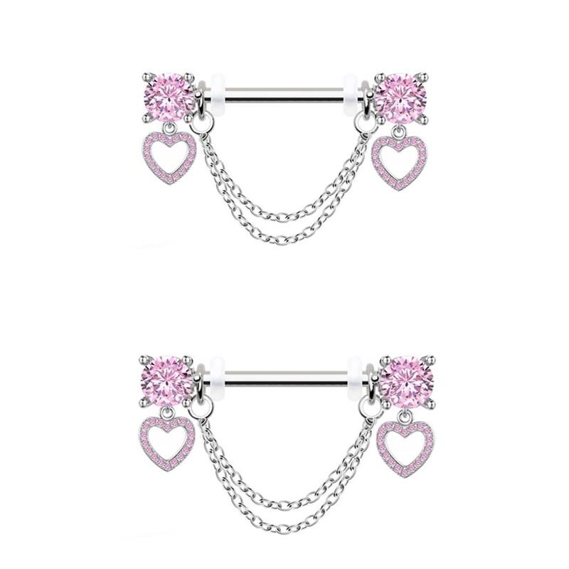 Body Jewelry Nipple Rings - Stainless Steel Rose Butterfly Nipple Piercing