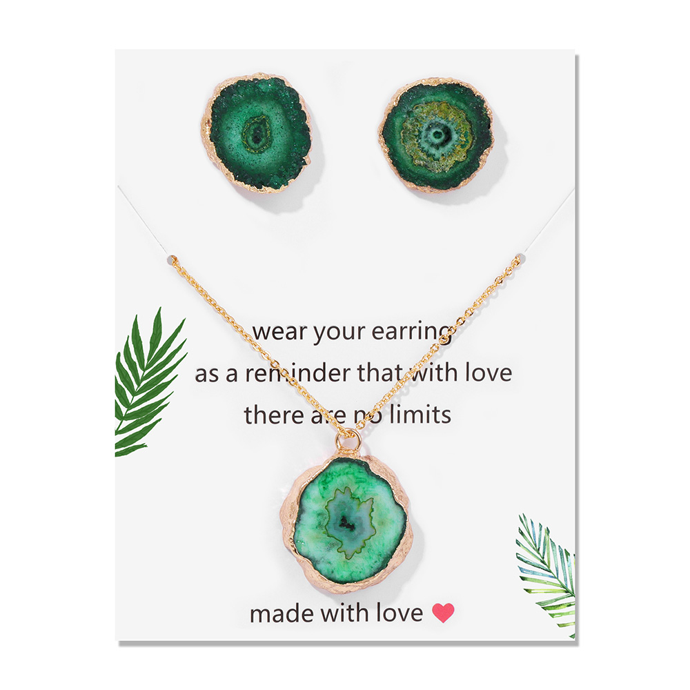 Natural Green Druzy Agates Clu - مراجعة Cluster Stud Ear وسعره