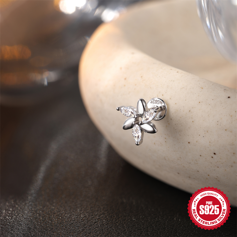 ROXI Moissanite 925 Sterling S - مراجعة Tragus Flat Back وسعره