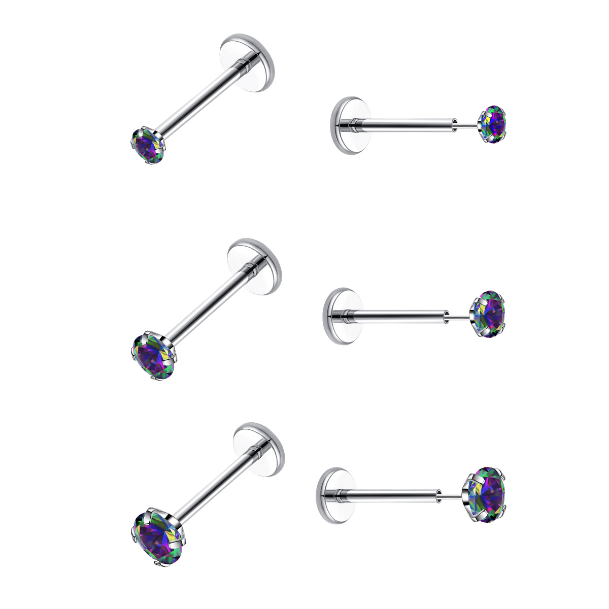 20G Flat Back Threadless Earri - مراجعة Tragus Flat Back وسعره