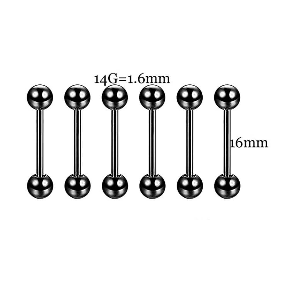 6 PCS Professional Piercing Ki - مراجعة Body Jewelry Nipple Rings وسعره