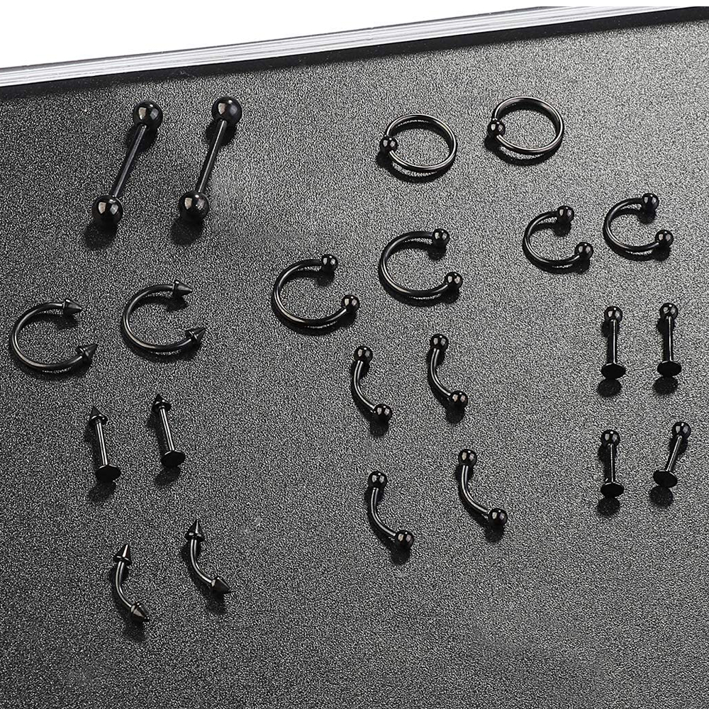 6 PCS Professional Piercing Ki - مراجعة Body Jewelry Nipple Rings وسعره