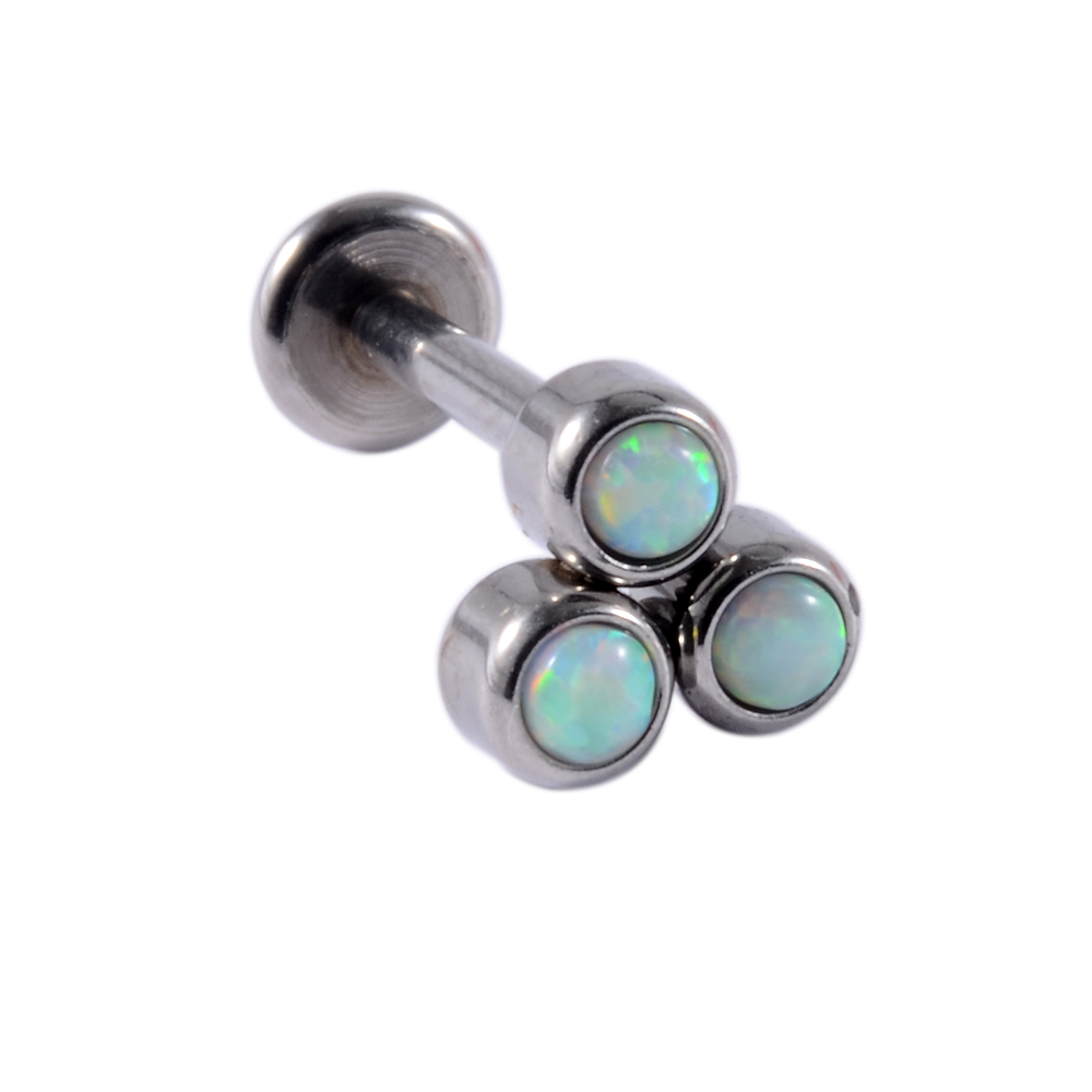 1Pcs G23 Titanium&Steel Opal C - مراجعة Cluster Stud Ear وسعره
