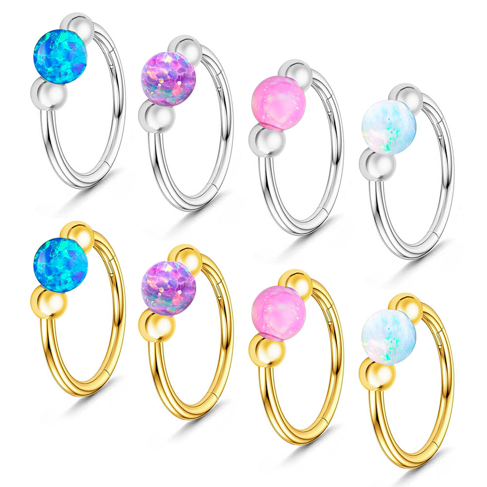 Opal Nose Ring Sparkle Set, Me - مراجعة Body Jewelry Eu وسعره