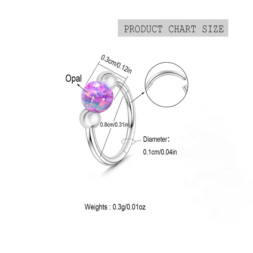 Opal Nose Ring Sparkle Set, Me - مراجعة Body Jewelry Eu وسعره
