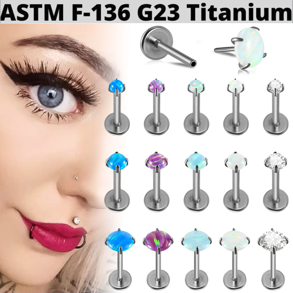 1PC G23 Titanium Gloss Round O - مراجعة Body Jewelry Threadless وسعره