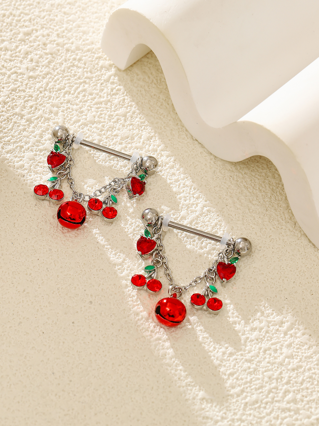 2pcs Fashionable And Cute Frui - مراجعة Body Jewelry Nipple Rings وسعره