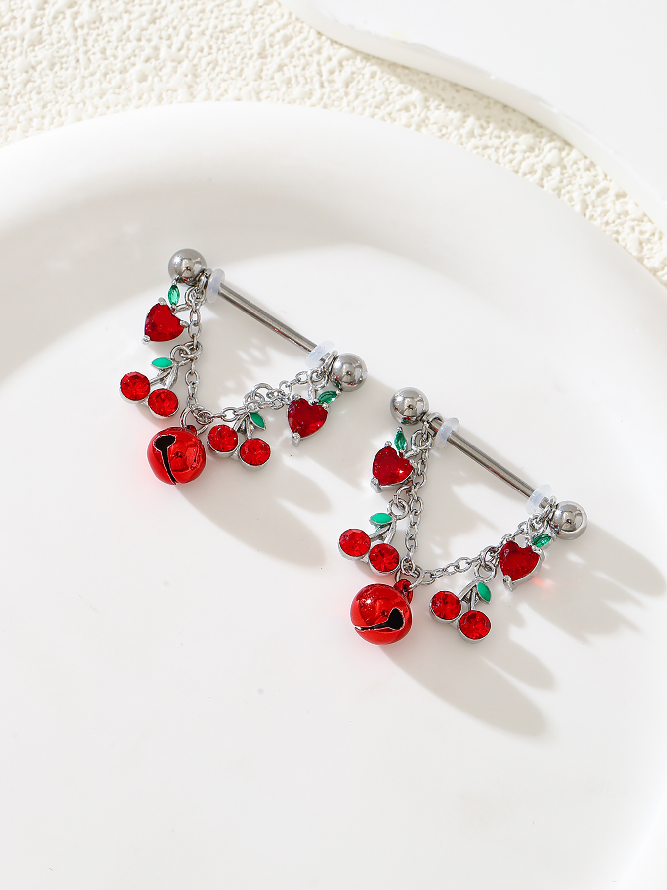 2pcs Fashionable And Cute Frui - مراجعة Body Jewelry Nipple Rings وسعره