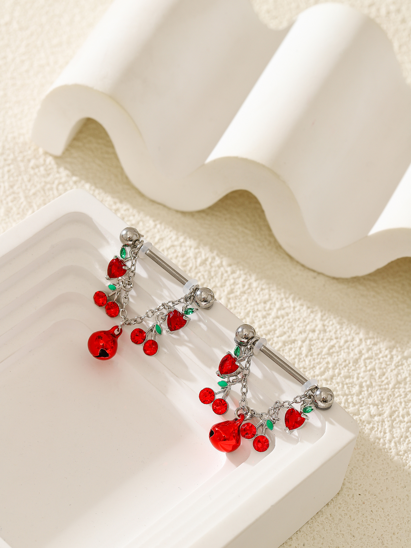 2pcs Fashionable And Cute Frui - مراجعة Body Jewelry Nipple Rings وسعره