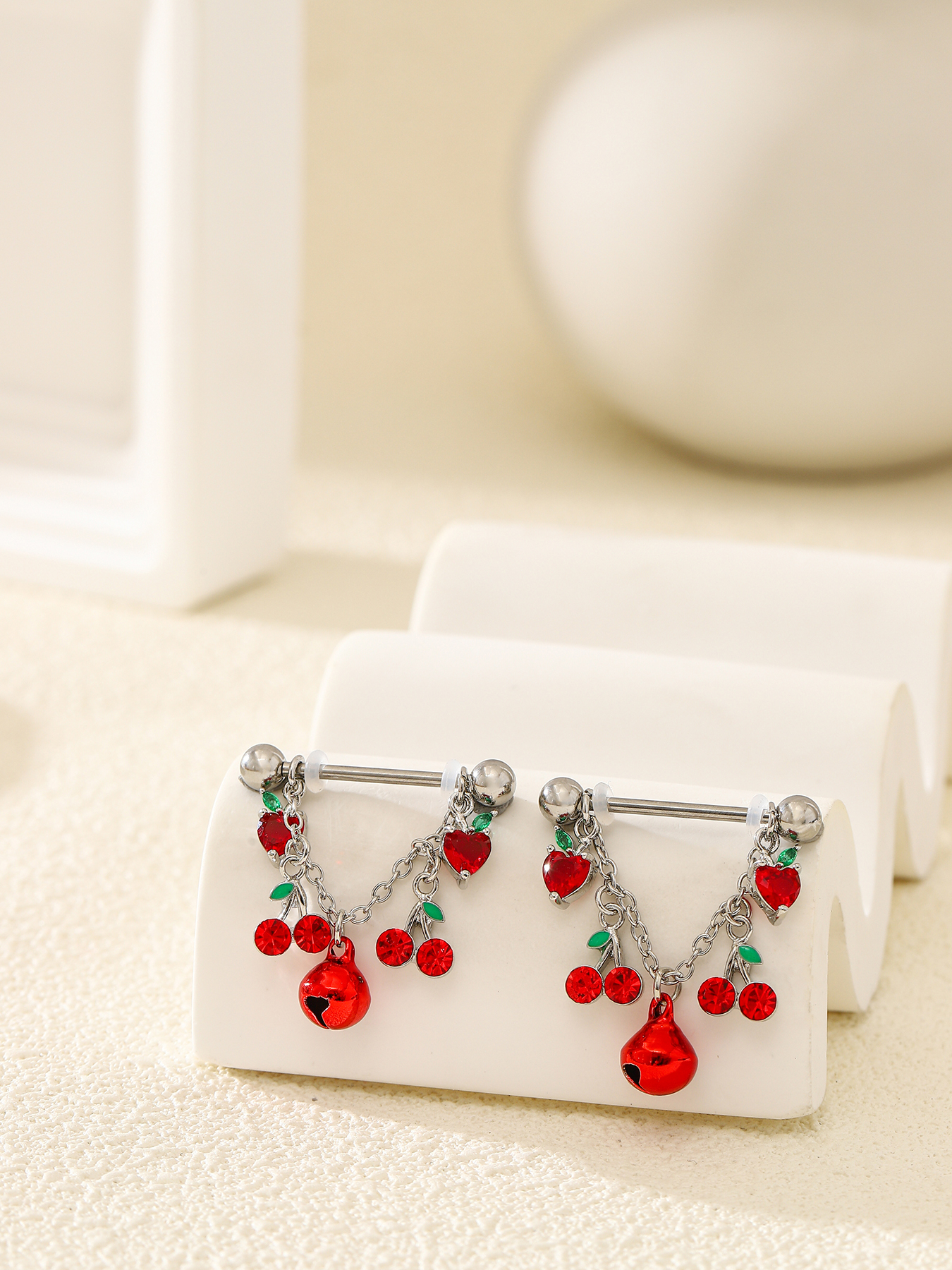 2pcs Fashionable And Cute Frui - مراجعة Body Jewelry Nipple Rings وسعره