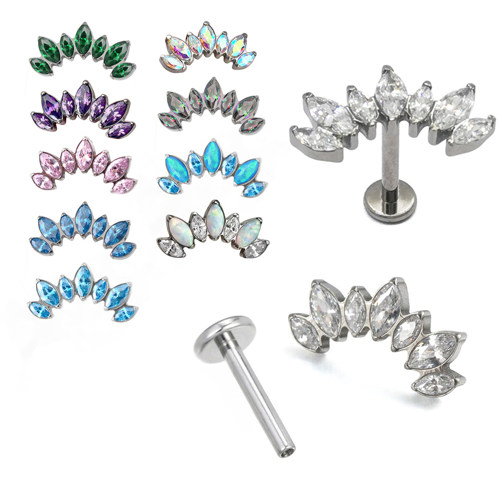 G23 Titanium PIERC 7 Zircon Ma - مراجعة Cluster Stud Ear وسعره