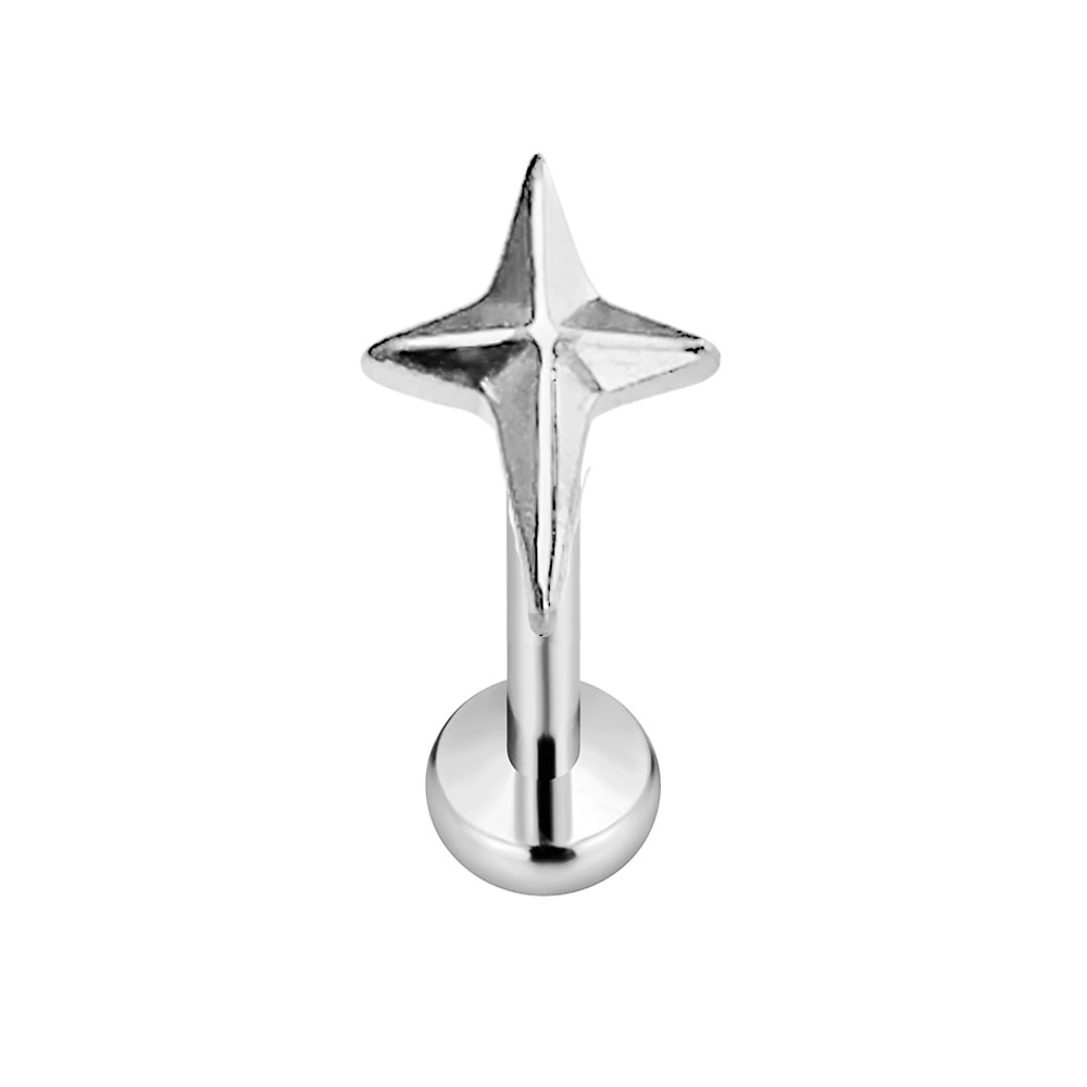 ASTM F136 G23 Titanium Star Cr - مراجعة Body Jewelry Threadless وسعره