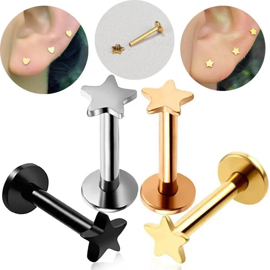 16G Piercing Titanium Steel In - مراجعة Tragus Flat Back وسعره