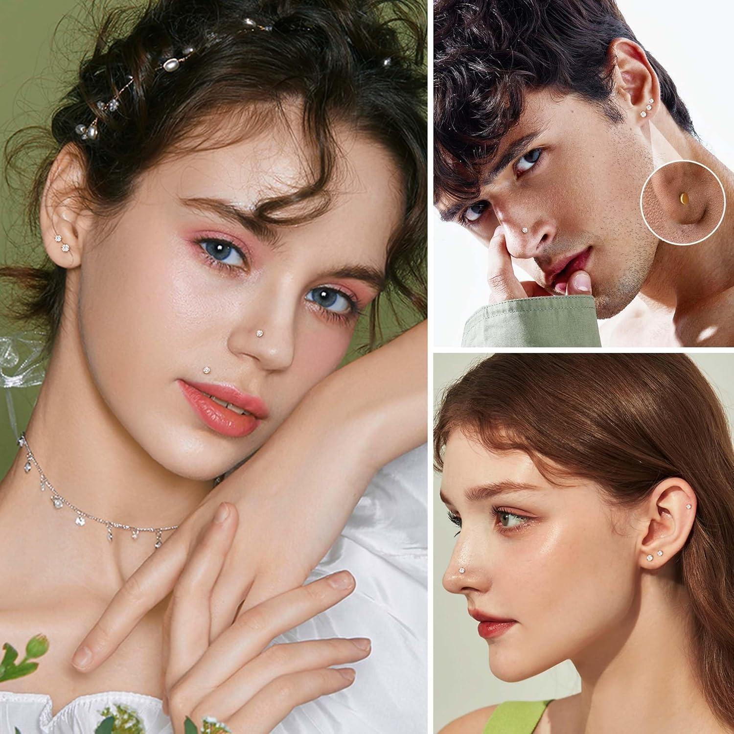 8Pcs G23 Titanium Flat Back Ea - مراجعة Tragus Flat Back وسعره