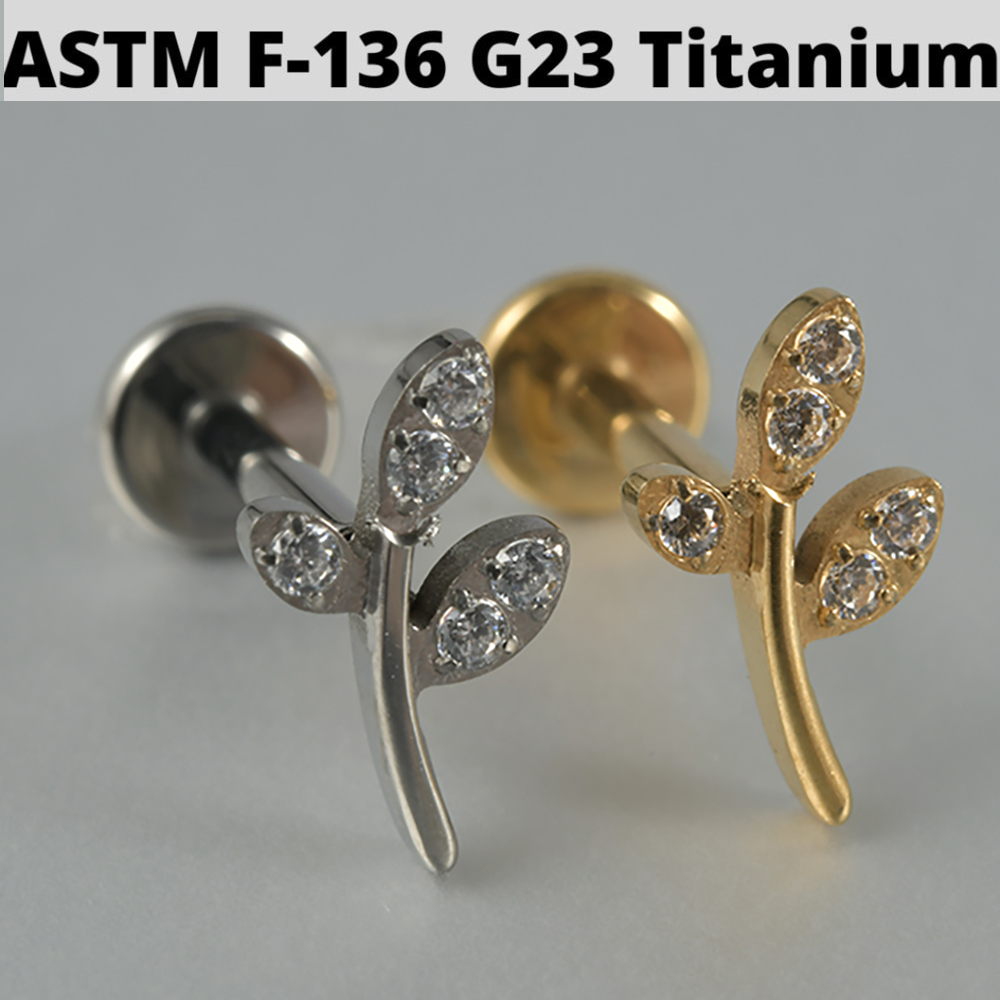 1PC Zircon&Opal G23 Solid Tita - مراجعة Cluster Stud Ear وسعره