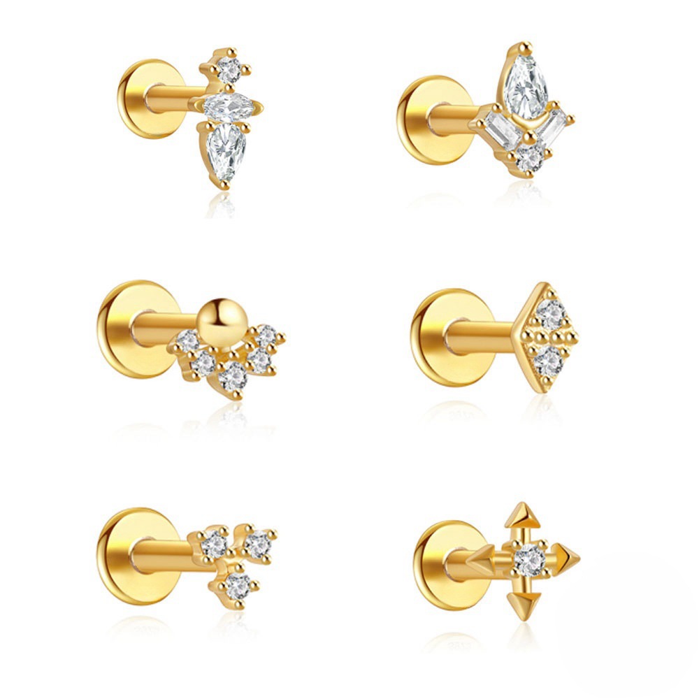 1PC Stainless Steel Crystal CZ - مراجعة Tragus Flat Back وسعره