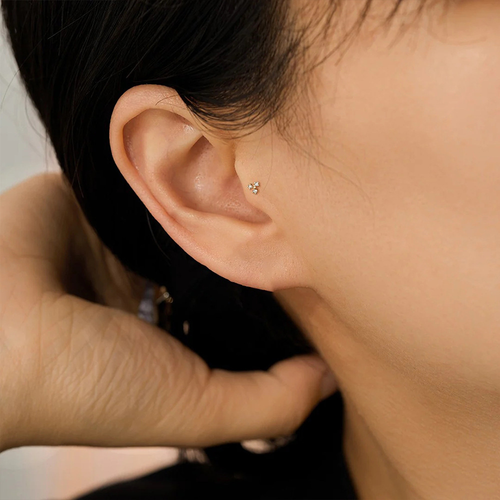 1PC Stainless Steel Crystal CZ - مراجعة Tragus Flat Back وسعره