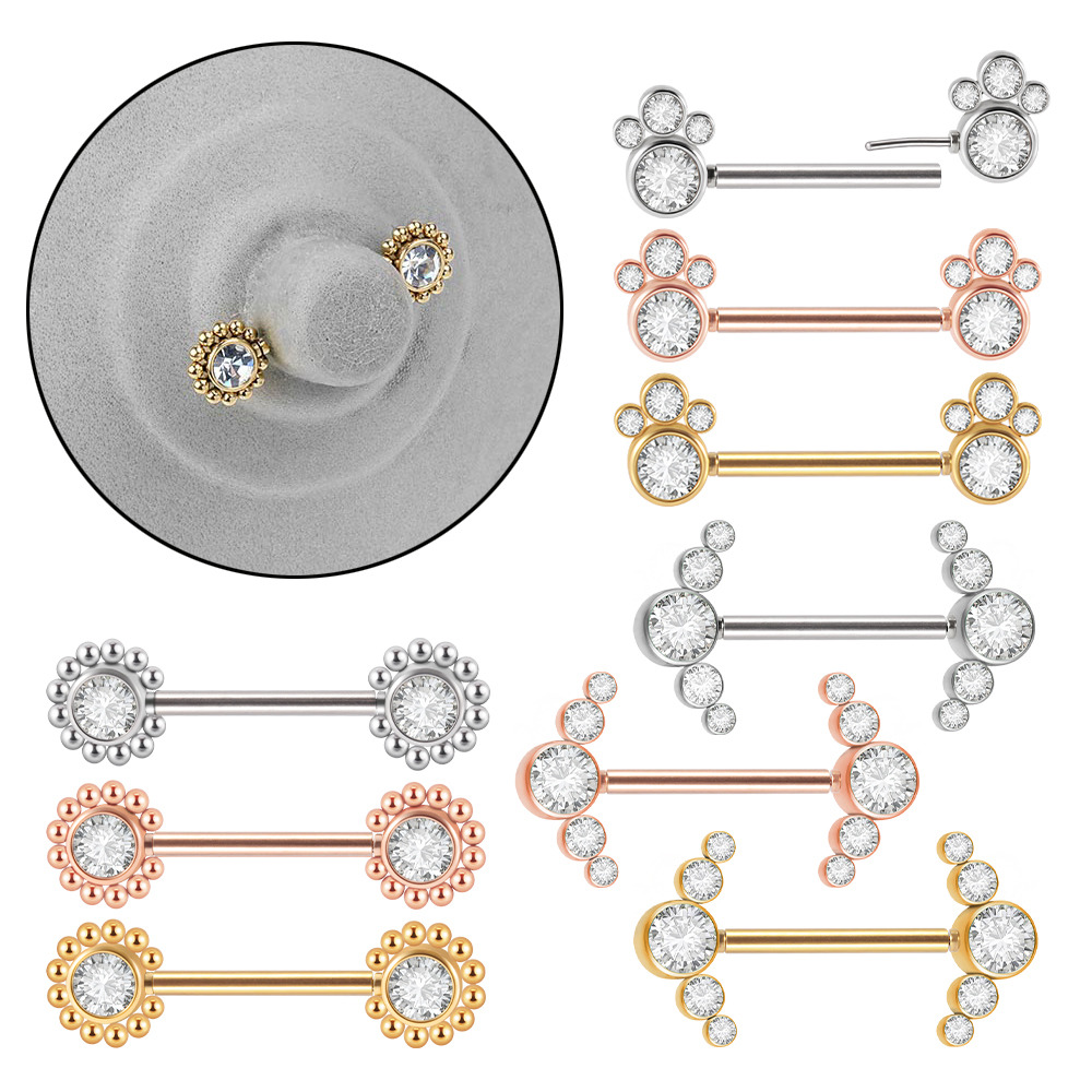 Pair 361L Surgical Steel Threa - مراجعة Body Jewelry Threadless وسعره