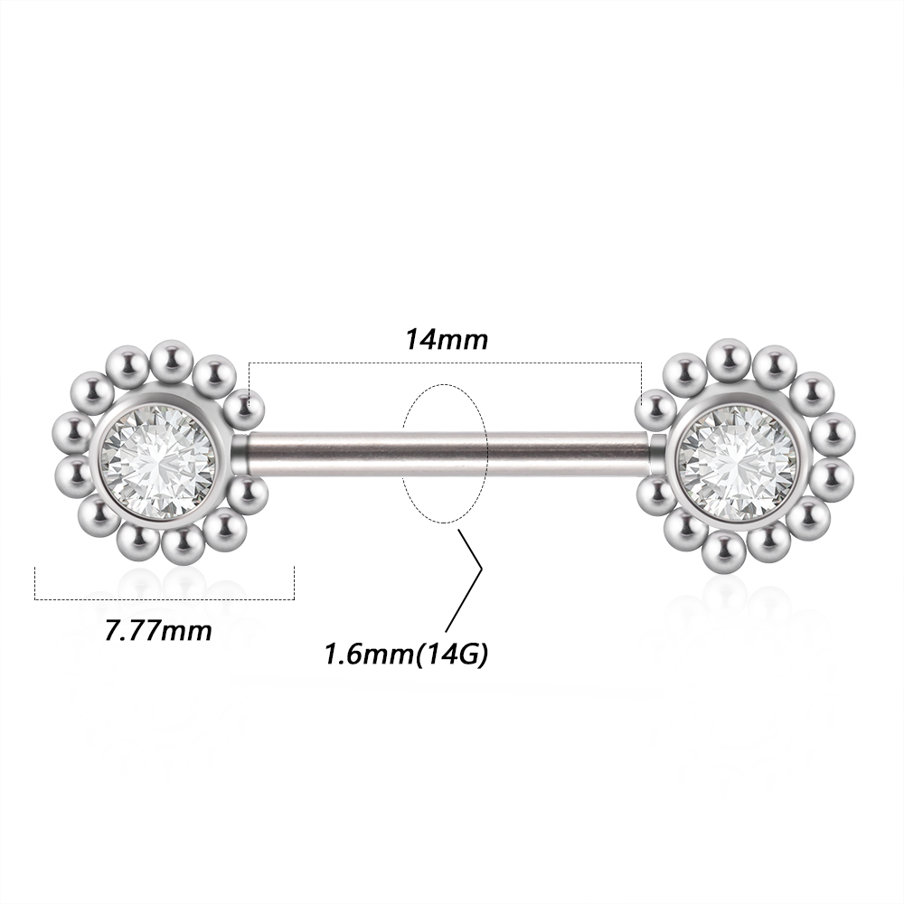 Pair 361L Surgical Steel Threa - مراجعة Body Jewelry Threadless وسعره