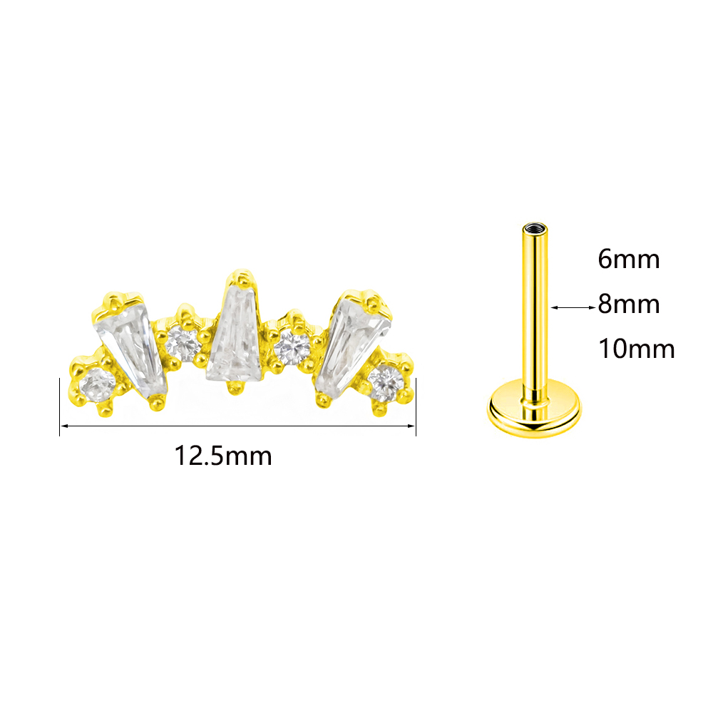 Internal Threaded Cubic Zircon - مراجعة Tragus Flat Back وسعره