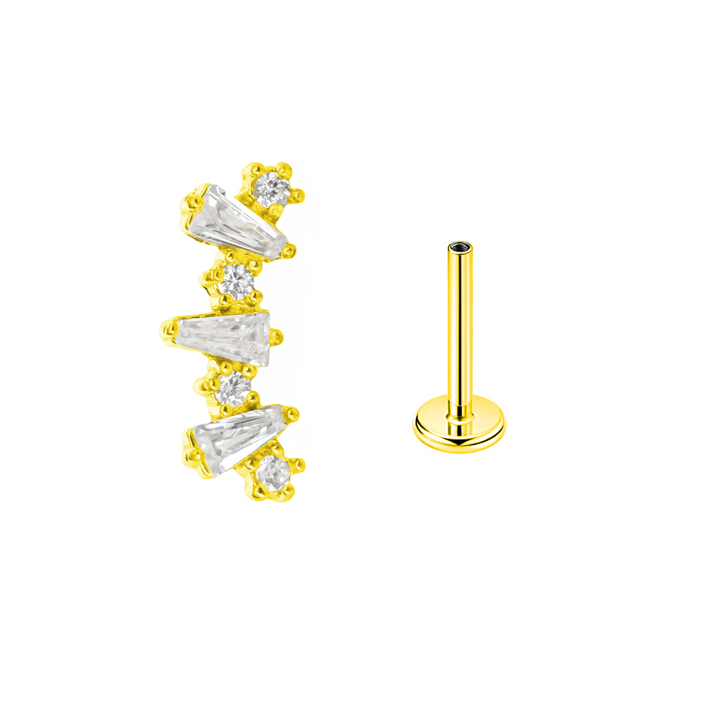 Internal Threaded Cubic Zircon - مراجعة Tragus Flat Back وسعره