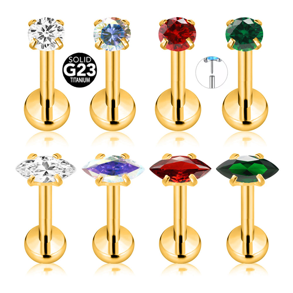 ASTM F136 G23 Titanium Marquis - مراجعة Body Jewelry Threadless وسعره