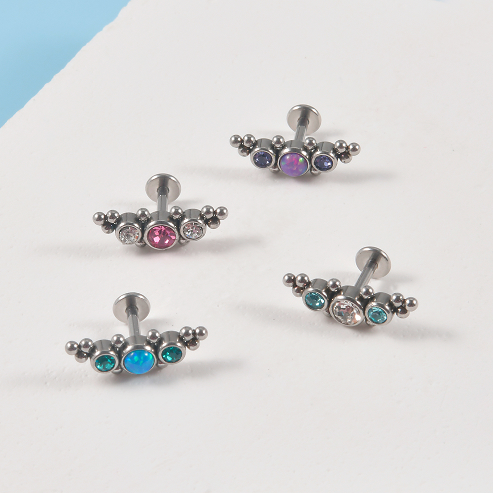 4PCS 316L Surgical Steel 16G   - مراجعة Cluster Stud Ear وسعره