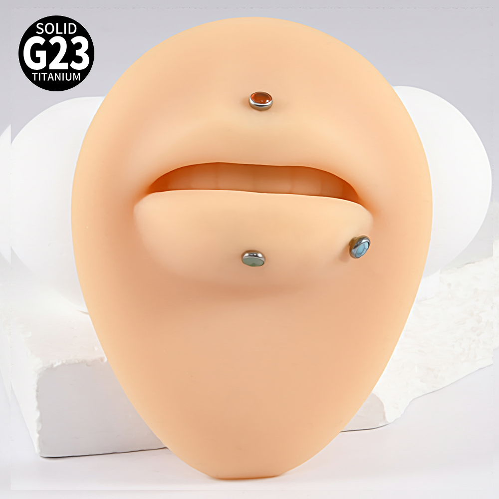 1PC 16g G23 Titanium Crystal&S - مراجعة Tragus Flat Back وسعره