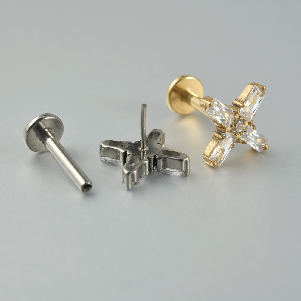 1PC G23 Titanium Threadless Pu - مراجعة Body Jewelry Threadless وسعره
