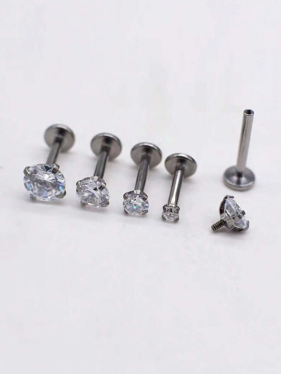 6PCS Stainless Steel Nose Stud - مراجعة Tragus Flat Back وسعره