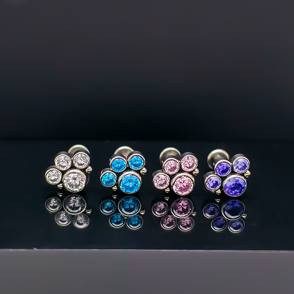 G23 Titanium CZ Zircon Cluster - مراجعة Cluster Stud Ear وسعره