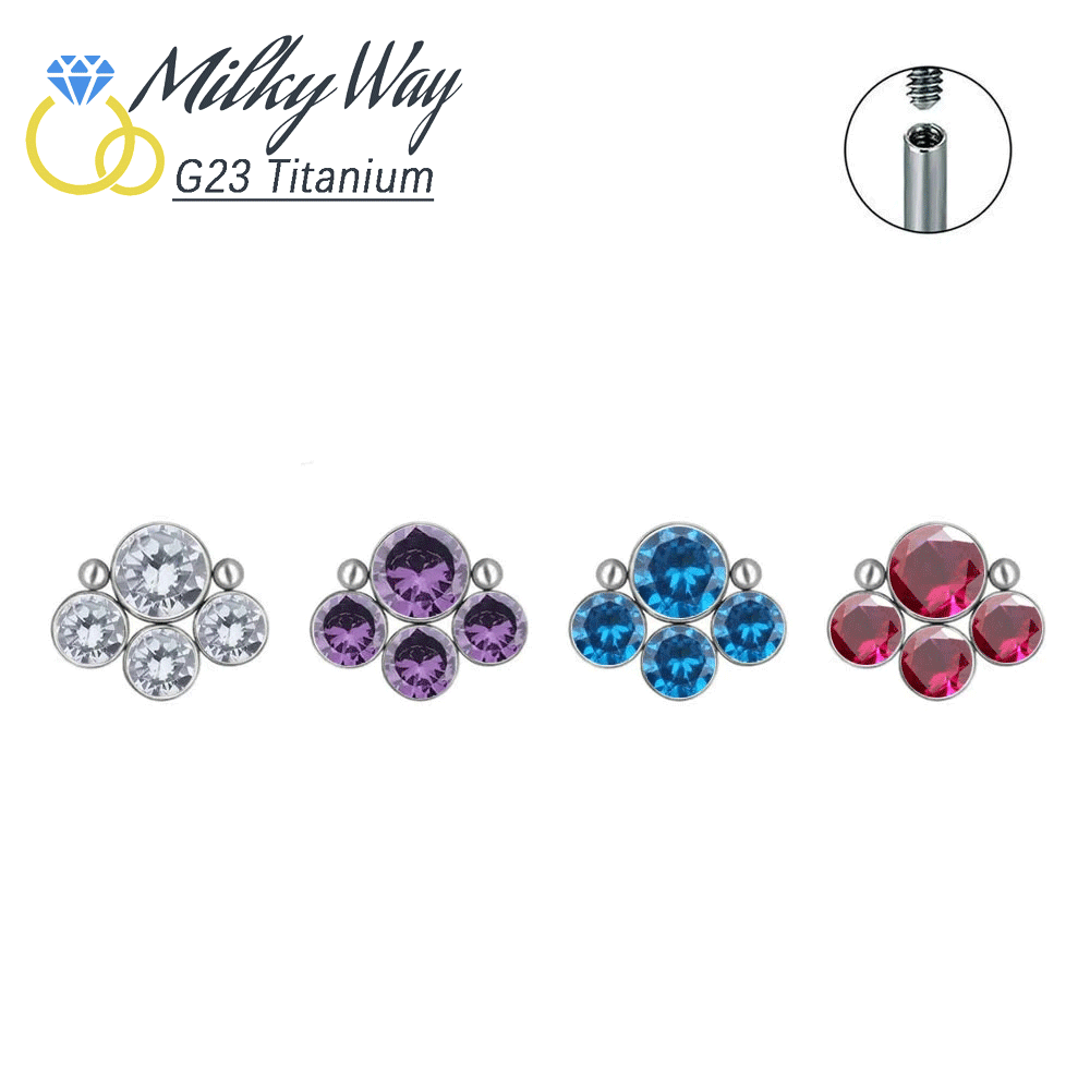 G23 Titanium CZ Zircon Cluster - مراجعة Cluster Stud Ear وسعره