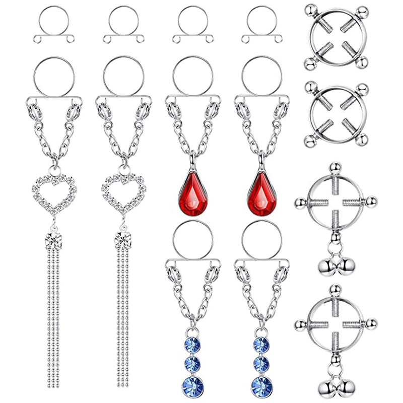 New 1 Pair Sexy Tassel Crystal - مراجعة Body Jewelry Nipple Rings وسعره