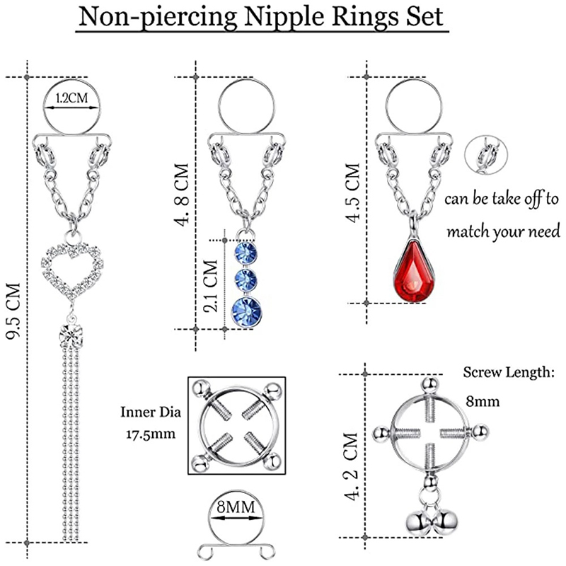 New 1 Pair Sexy Tassel Crystal - مراجعة Body Jewelry Nipple Rings وسعره