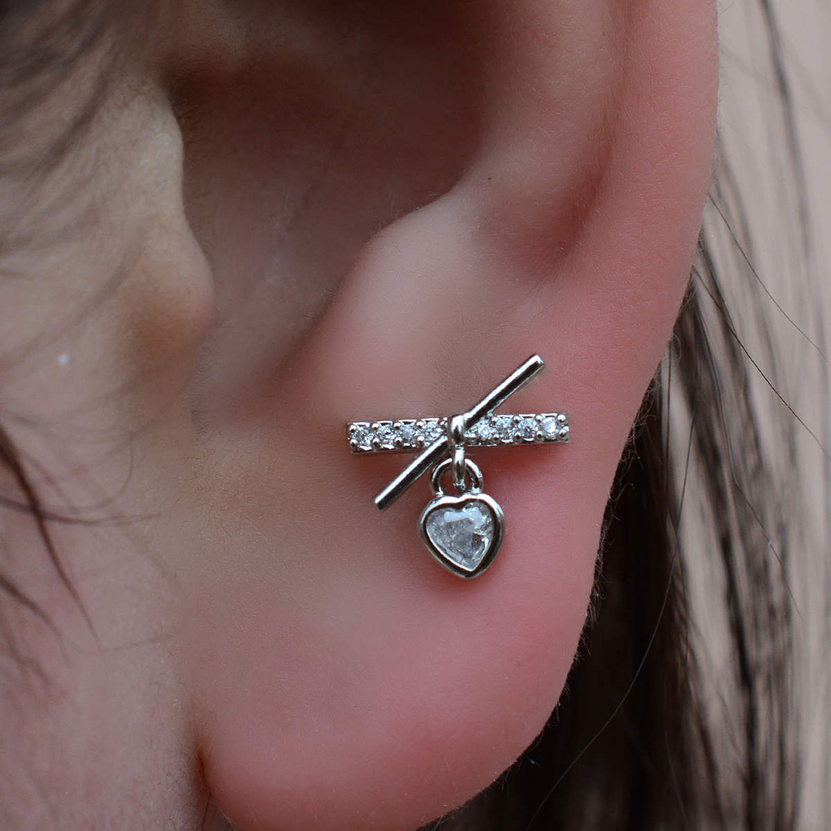 1PC Fashion Stainless Steel CZ - مراجعة Tragus Flat Back وسعره