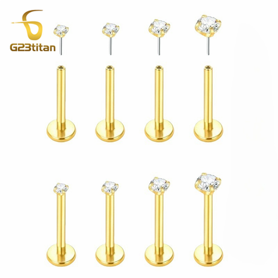 2pc G23 Titanium Push In Earri - مراجعة Tragus Flat Back وسعره