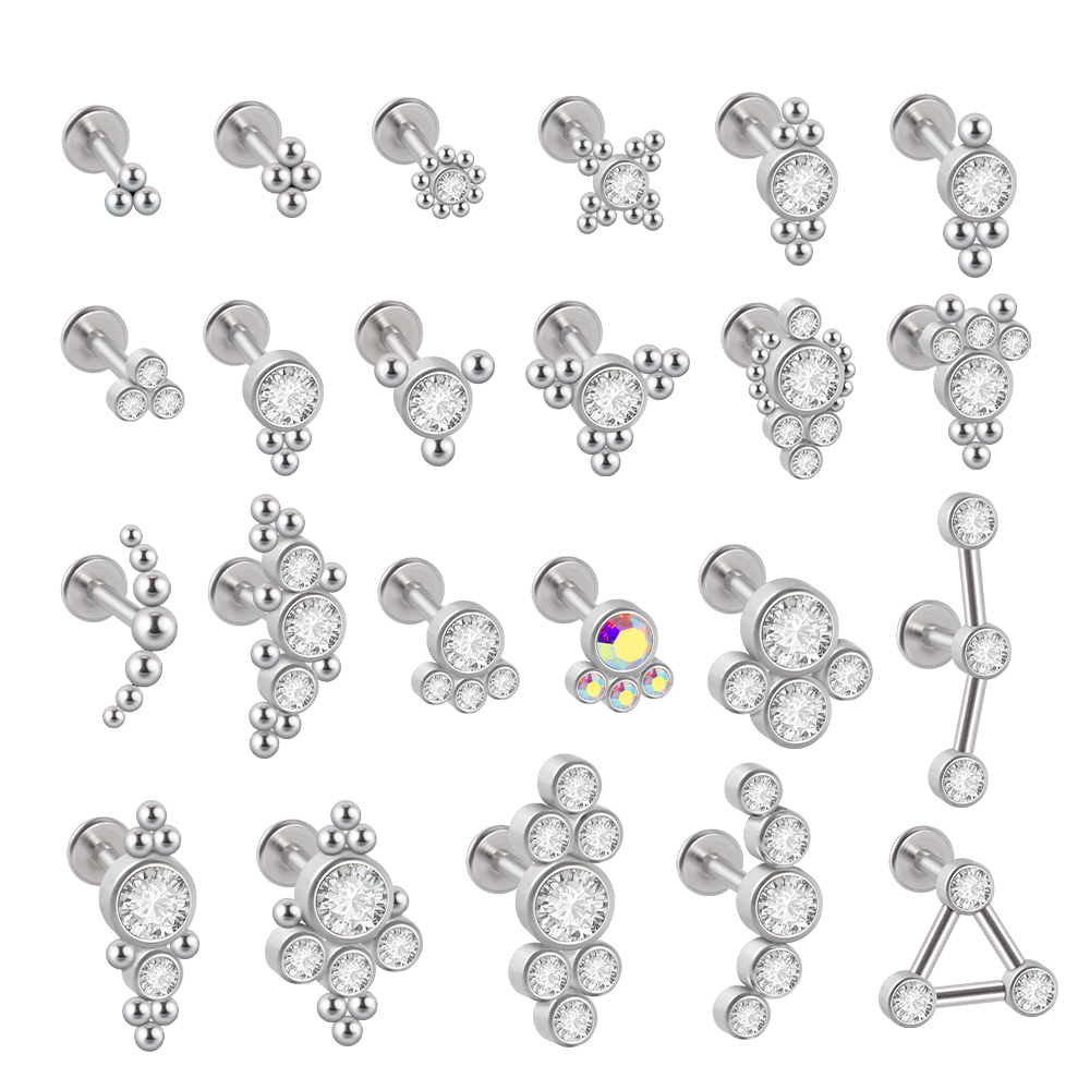 1PC Black Gold Silver Color St - مراجعة Cluster Stud Ear وسعره