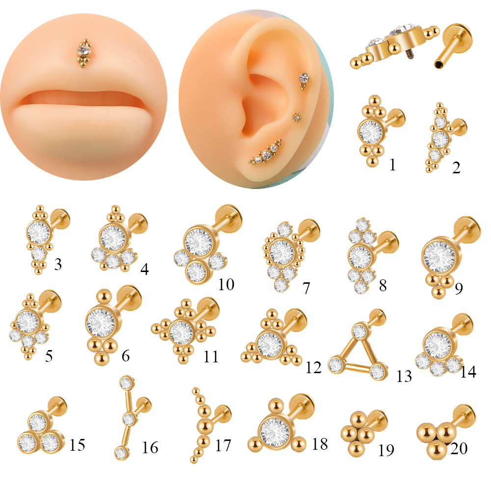 1PC Black Gold Silver Color St - مراجعة Cluster Stud Ear وسعره