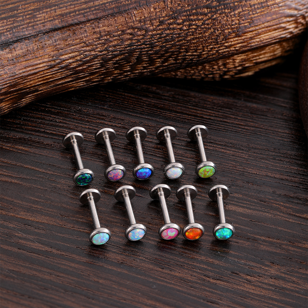 1pcs G23 Titanium Nose Labret  - مراجعة Body Jewelry Threadless وسعره