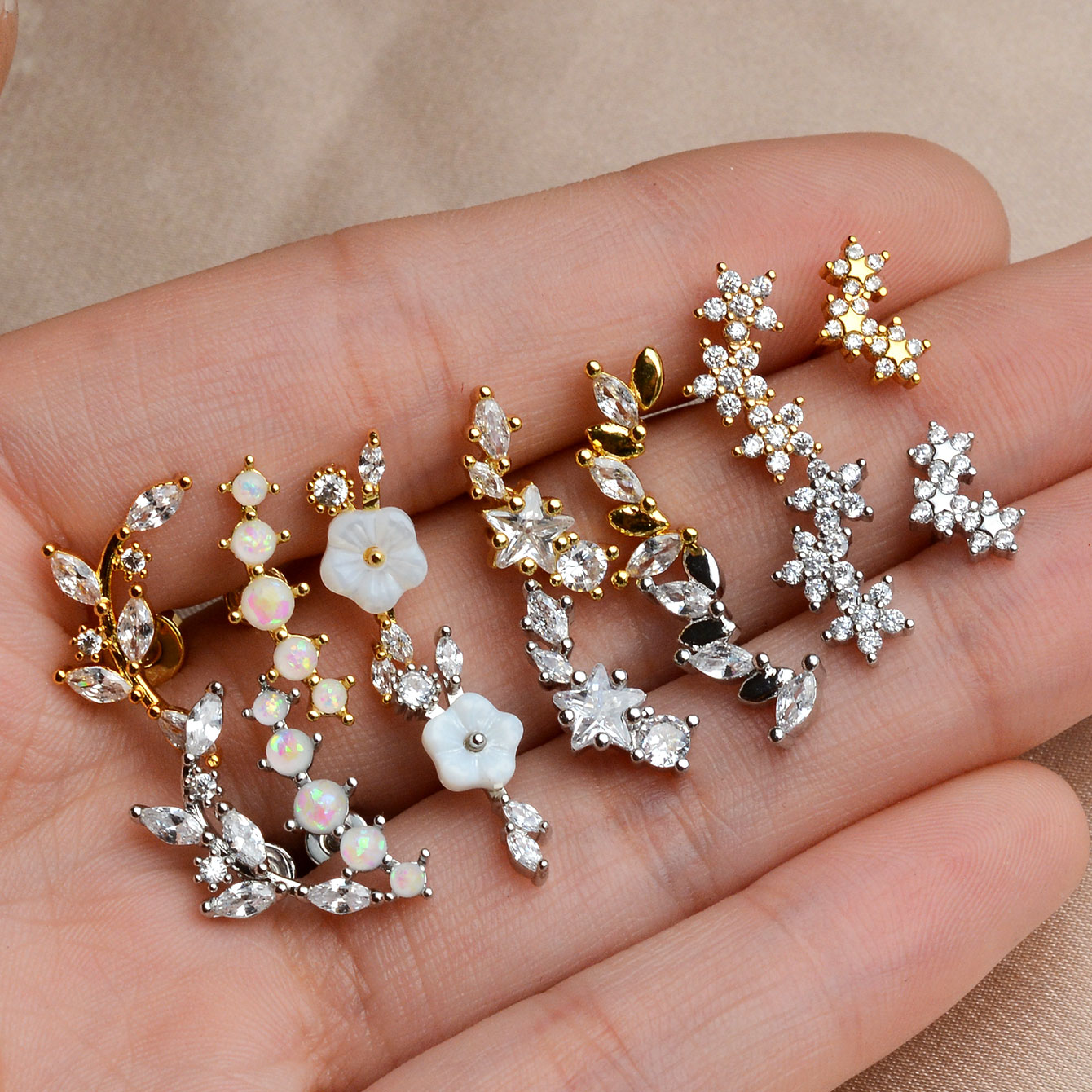 1PC Stainless Steel Star Flowe - مراجعة Tragus Flat Back وسعره