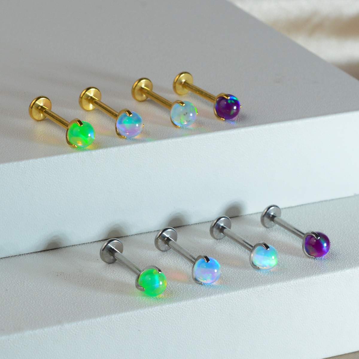 1PC Ttianium Steel Piercing La - مراجعة Tragus Flat Back وسعره