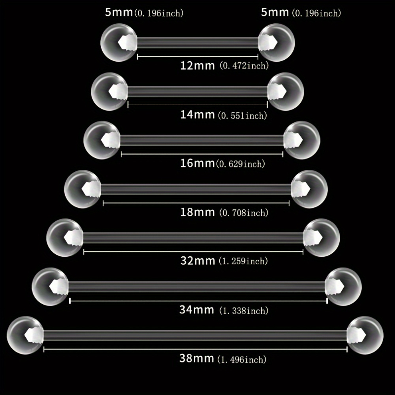 JKC Store 10pcs Acrylic Barbel - مراجعة Body Jewelry Stores وسعره