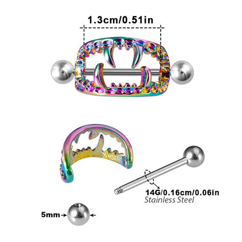 1pcs Stainless Steel Nipple Ri - مراجعة Body Jewelry Nipple Rings وسعره