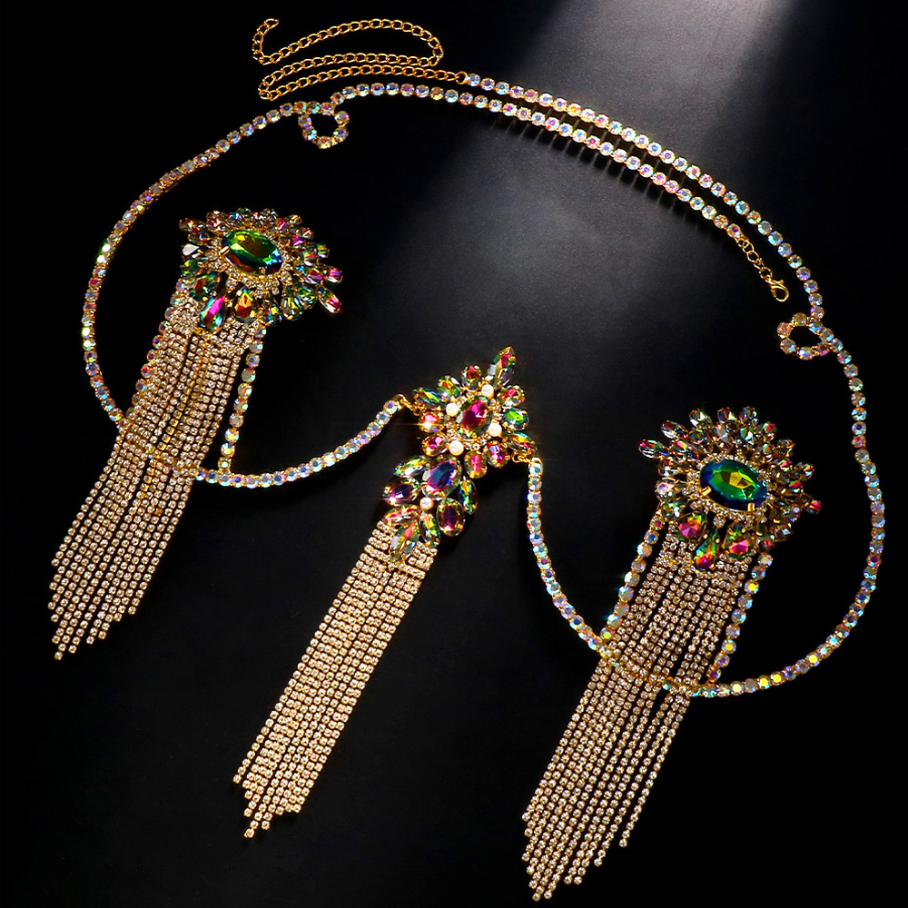 Sexy Tassel Color Crystal Ches - مراجعة Body Jewelry Nipple Rings وسعره