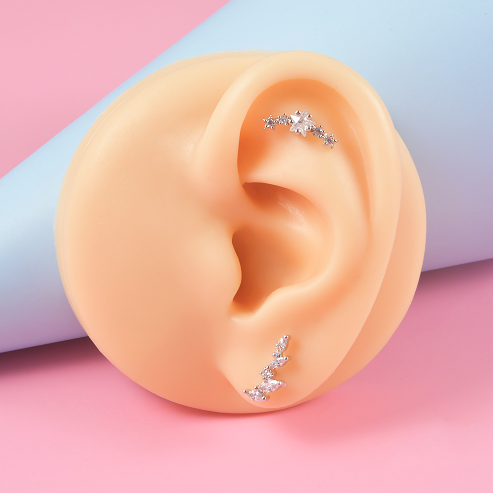 1PC Surgical Steel Zircon Labr - مراجعة Body Jewelry Threadless وسعره