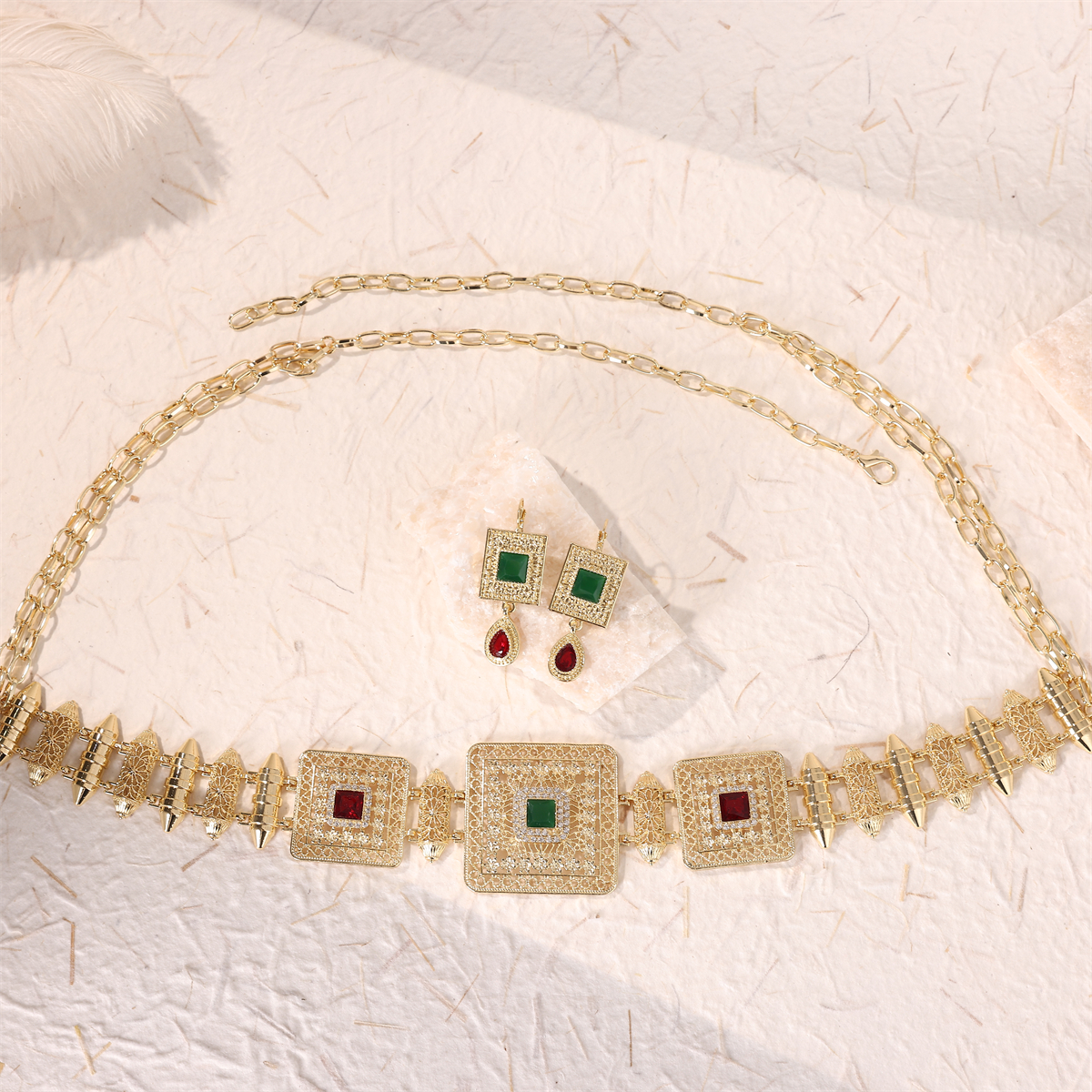 Moroccan Bride Waist Chain Ear - مراجعة Body Jewelry Videos وسعره