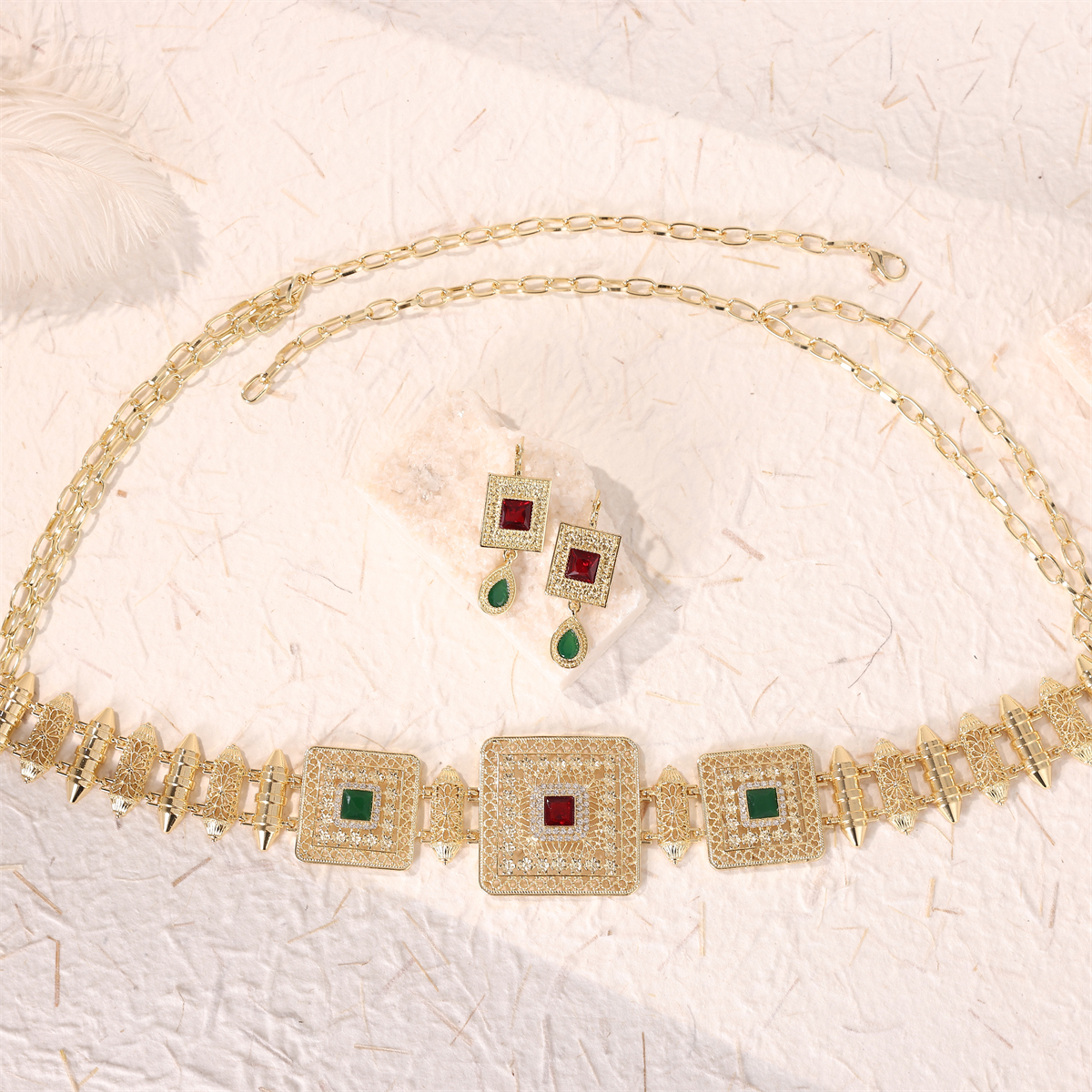 Moroccan Bride Waist Chain Ear - مراجعة Body Jewelry Videos وسعره