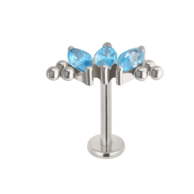 ASTM F136 Titanium PIERC 3 CZ  - مراجعة Cluster Stud Ear وسعره